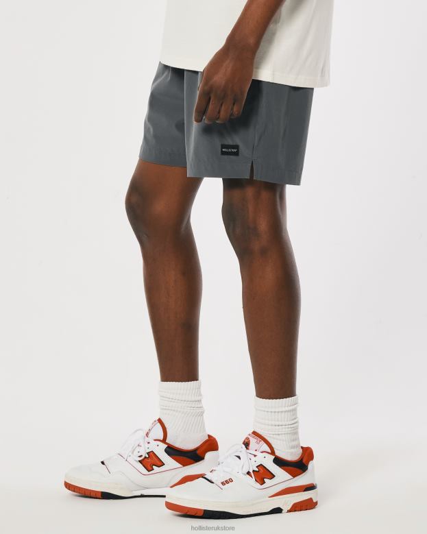 Bottoms Hollister Men Hybrid Shorts 5\\ 488201101 Dark Grey